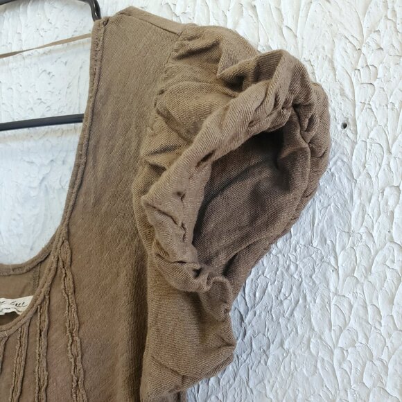 We the Free by Free People Tunic Top, Tan/Light Brown, Women's Small - Picture 4 of 9